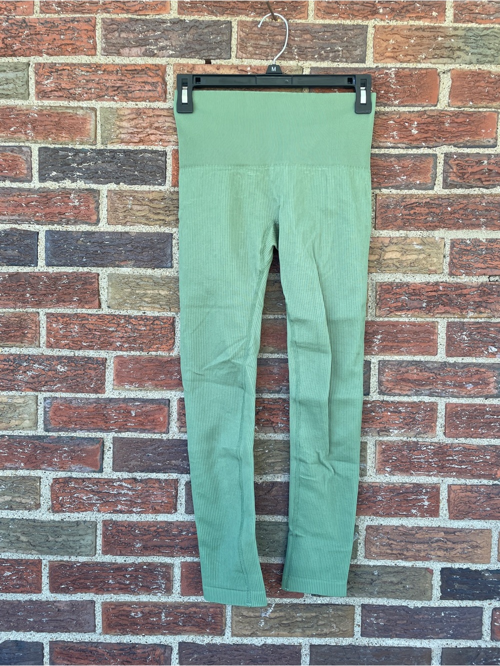 HALARA Light Sage Ribbed High-Waist Leggings